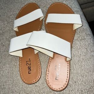 Rue21 Women's White Sandals. Like new condition, never worn out. Size 8